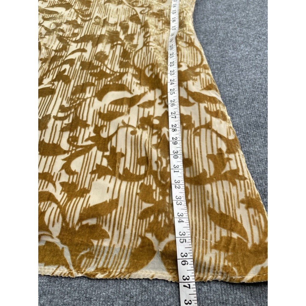 Sundance Dress Women's 10 Champagne Vineyard‎ Silk Burnout Velvet Embellished - Picture 8 of 8